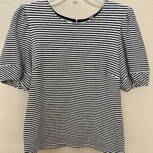 Anthropologie Dolan Left Coast Collection black/white puff sleeve top - small